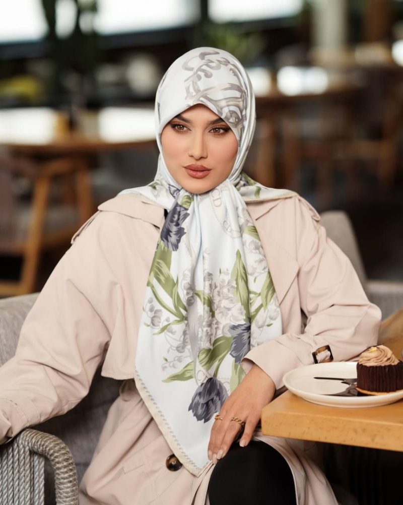 6690 روسری رنگی طرح دار کد 6690 - Image 1