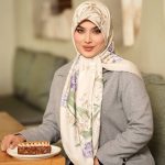روسری رنگی طرح دار کد 6691