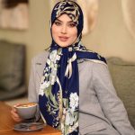 روسری رنگی طرح دار کد 6692