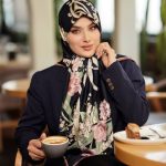 روسری رنگی طرح دار کد 6693
