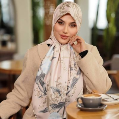 روسری رنگی طرح دار کد 6695