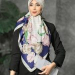 روسری رنگی طرح دار کد 6698