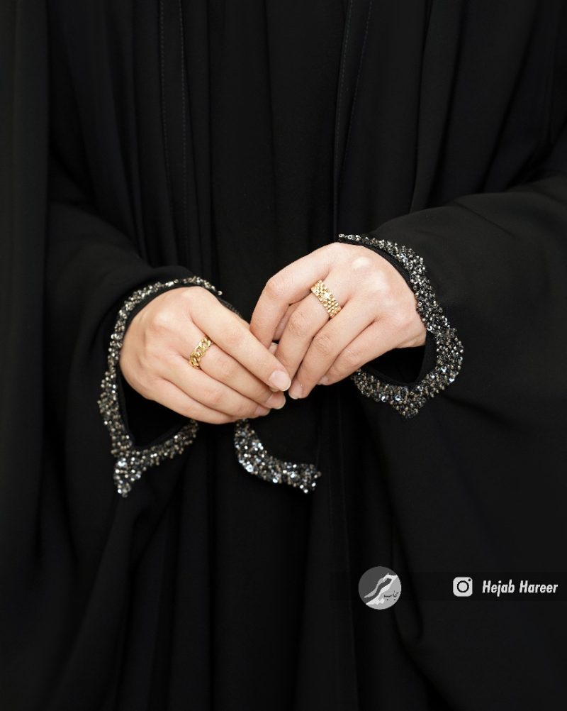 چادر مشکی عربی کار شده کد 6709 - Image 1