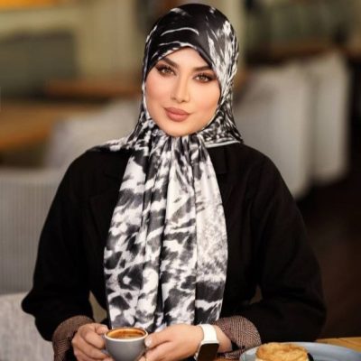 روسری رنگی طرح دار کد 6715