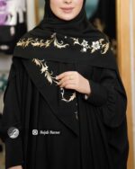 روسری مشکی کار شده کد 6717