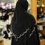 روسری مشکی کار شده کد 6735