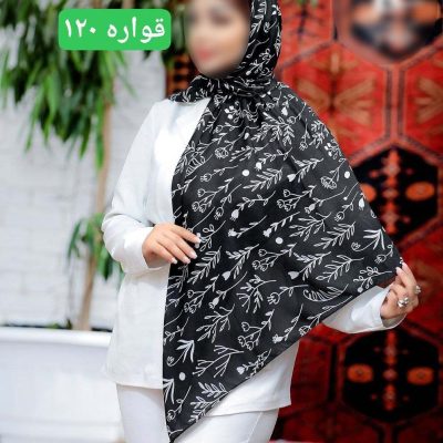 روسری رنگی طرح دار کد 6759