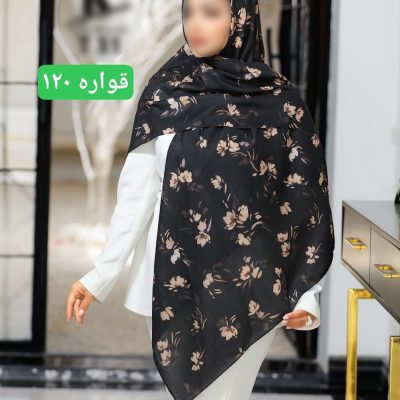 روسری رنگی طرح دار کد 6760