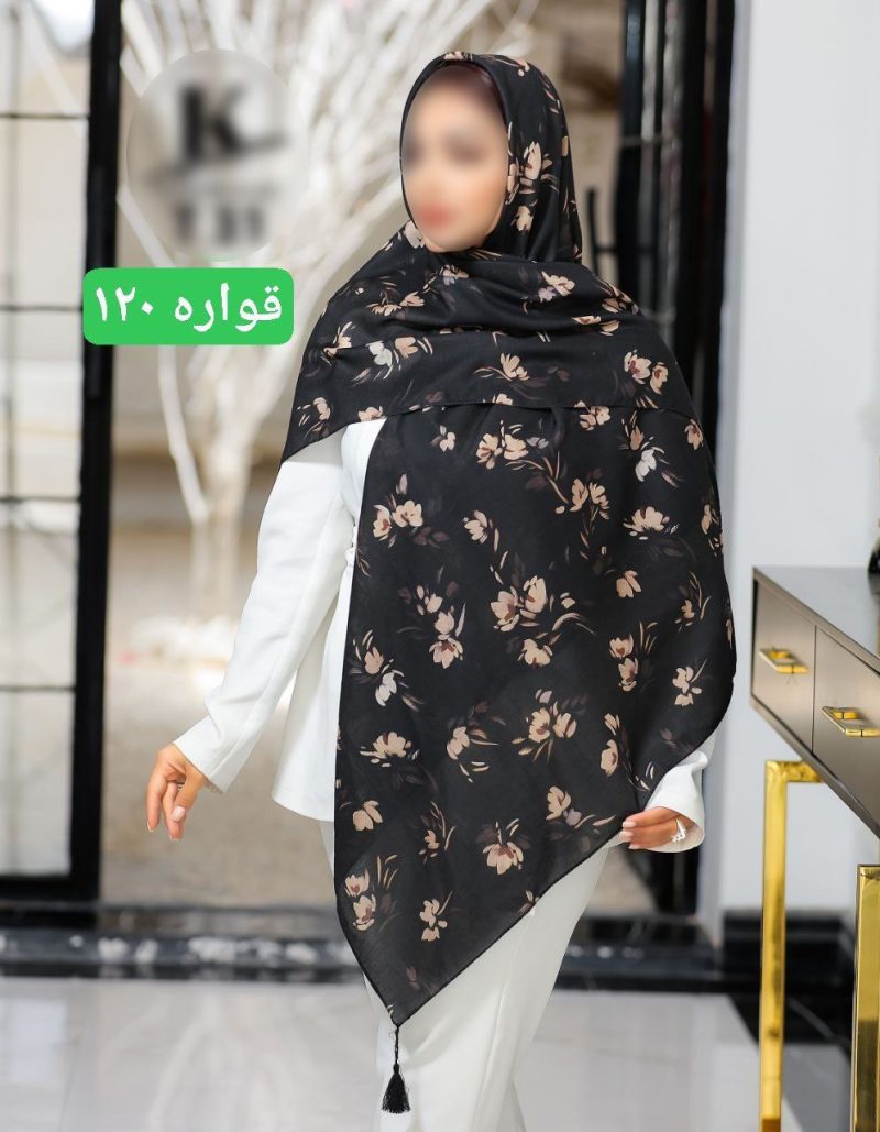 6760 روسری رنگی طرح دار کد 6760 - Image 1