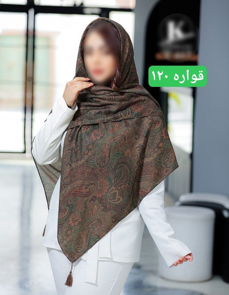 6764 روسری رنگی طرح دار کد 6764 - Image 1