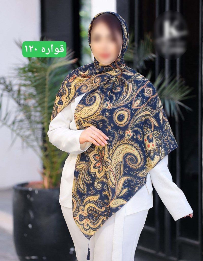 روسری رنگی طرح دار کد 6765 - Image 1