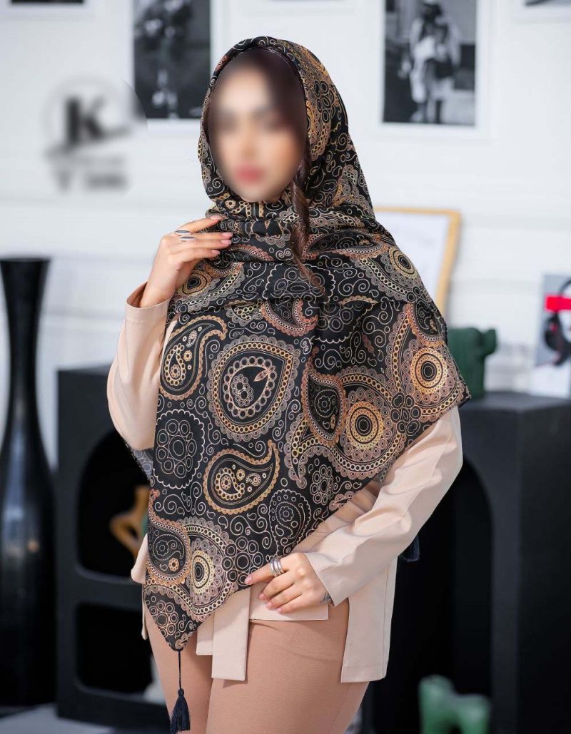 6768 روسری رنگی طرح دار کد 6768 - Image 1