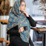 روسری رنگی طرح دار کد 6769