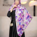روسری رنگی طرح دار کد 6770