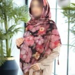 روسری رنگی طرح دار کد 6774