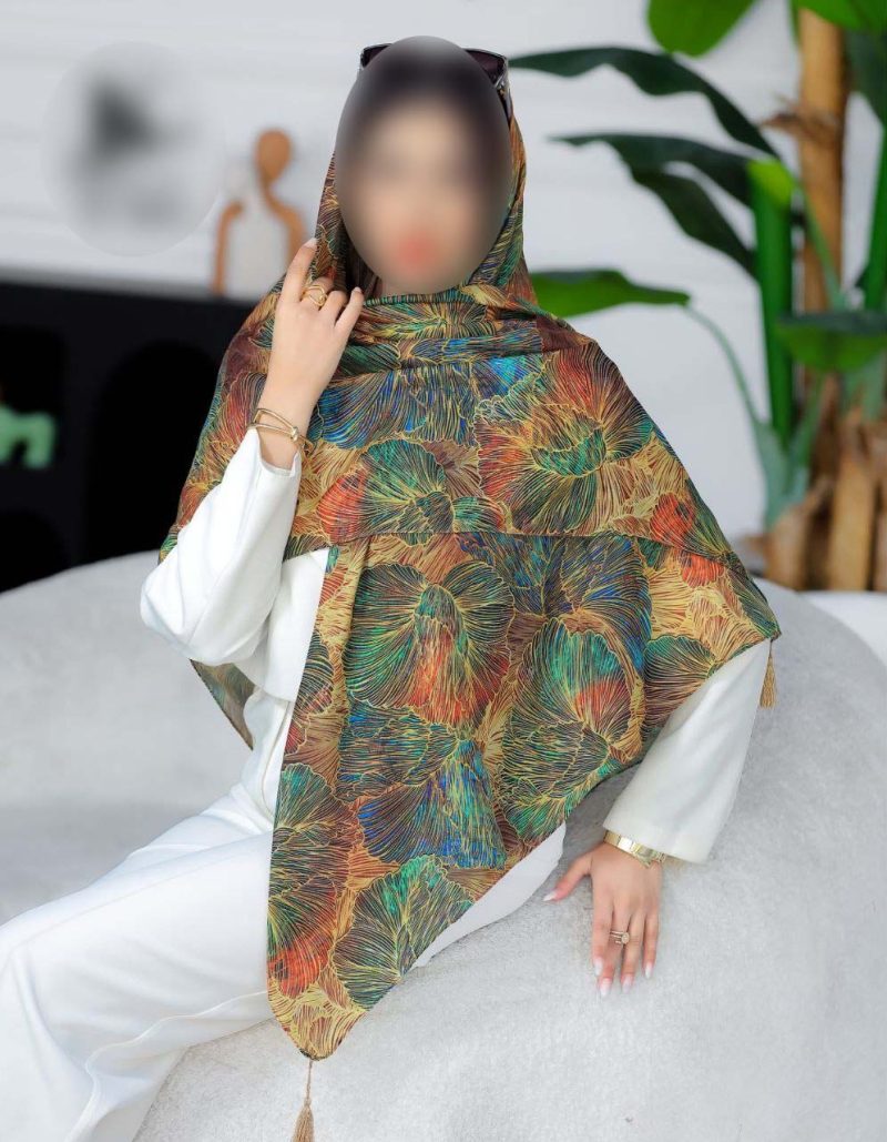 روسری رنگی طرح دار کد 6776 - Image 1