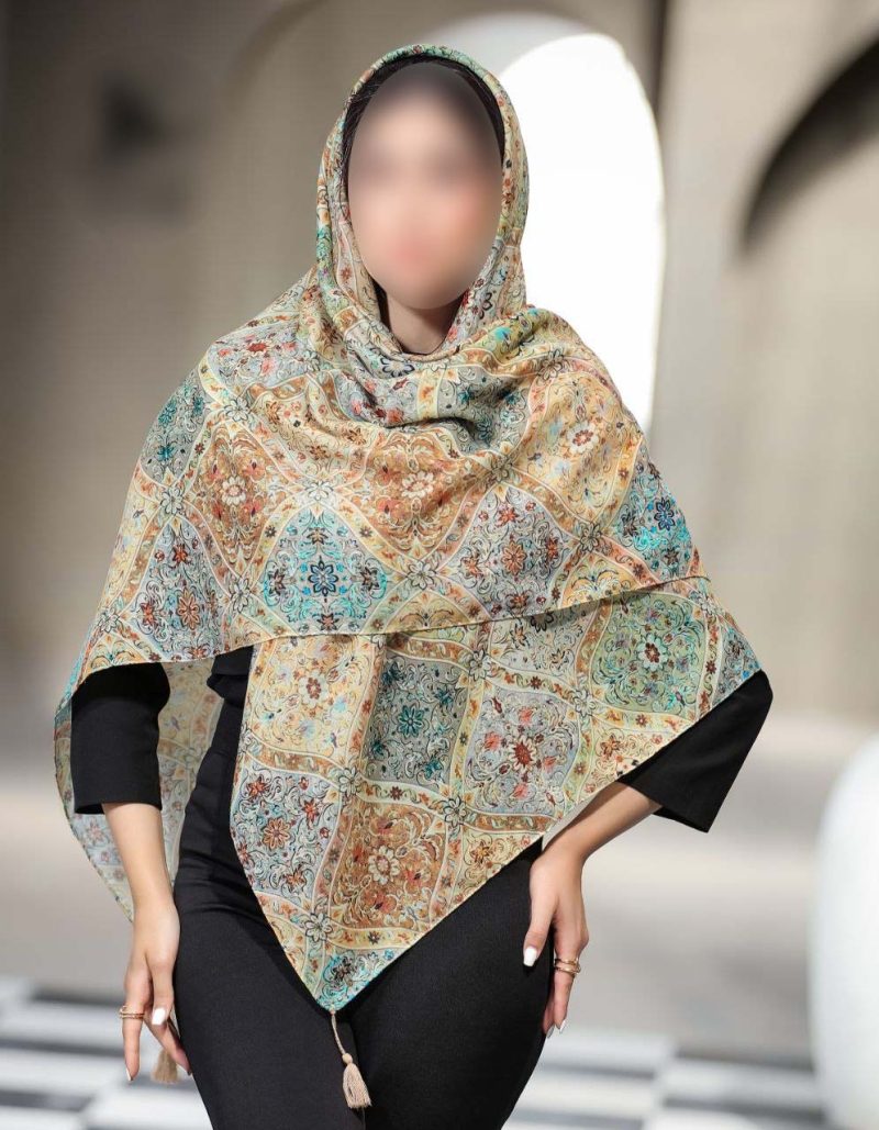 روسری رنگی طرح دار کد 6785 - Image 1