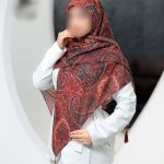 روسری رنگی طرح دار کد 6792