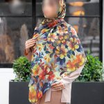 روسری رنگی طرح دار کد 6801