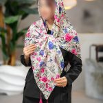 روسری رنگی طرح دار کد 6804