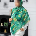روسری رنگی طرح دار کد 6805