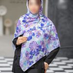روسری رنگی طرح دار کد 6806