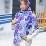 روسری رنگی طرح دار کد 6810