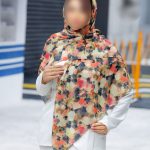 روسری رنگی طرح دار کد 6813