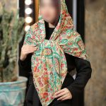 روسری رنگی طرح دار کد 6817