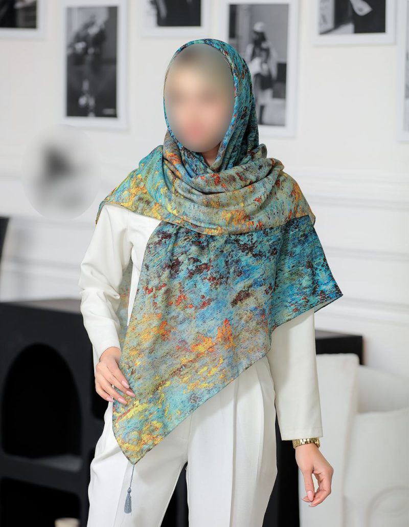 6818 روسری رنگی طرح دار کد 6818 - Image 1
