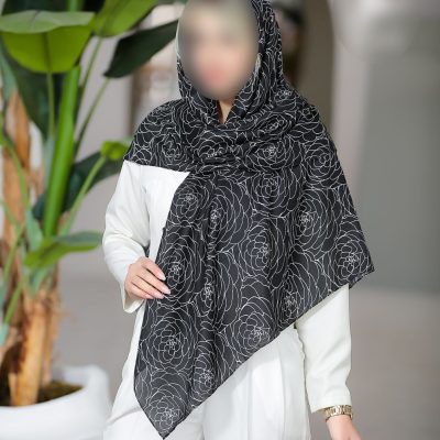 روسری رنگی طرح دار کد 6819