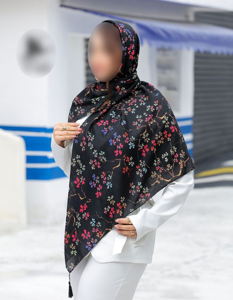روسری رنگی طرح دار کد 6827 - Image 1
