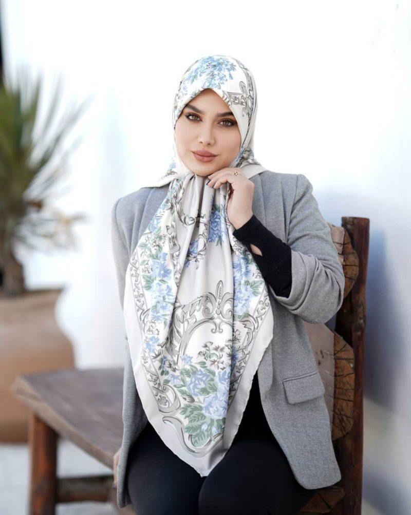 روسری رنگی طرح دار کد 6860 - Image 1