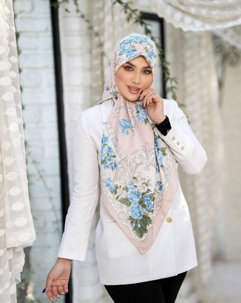 روسری رنگی طرح دار کد 6861 - Image 1