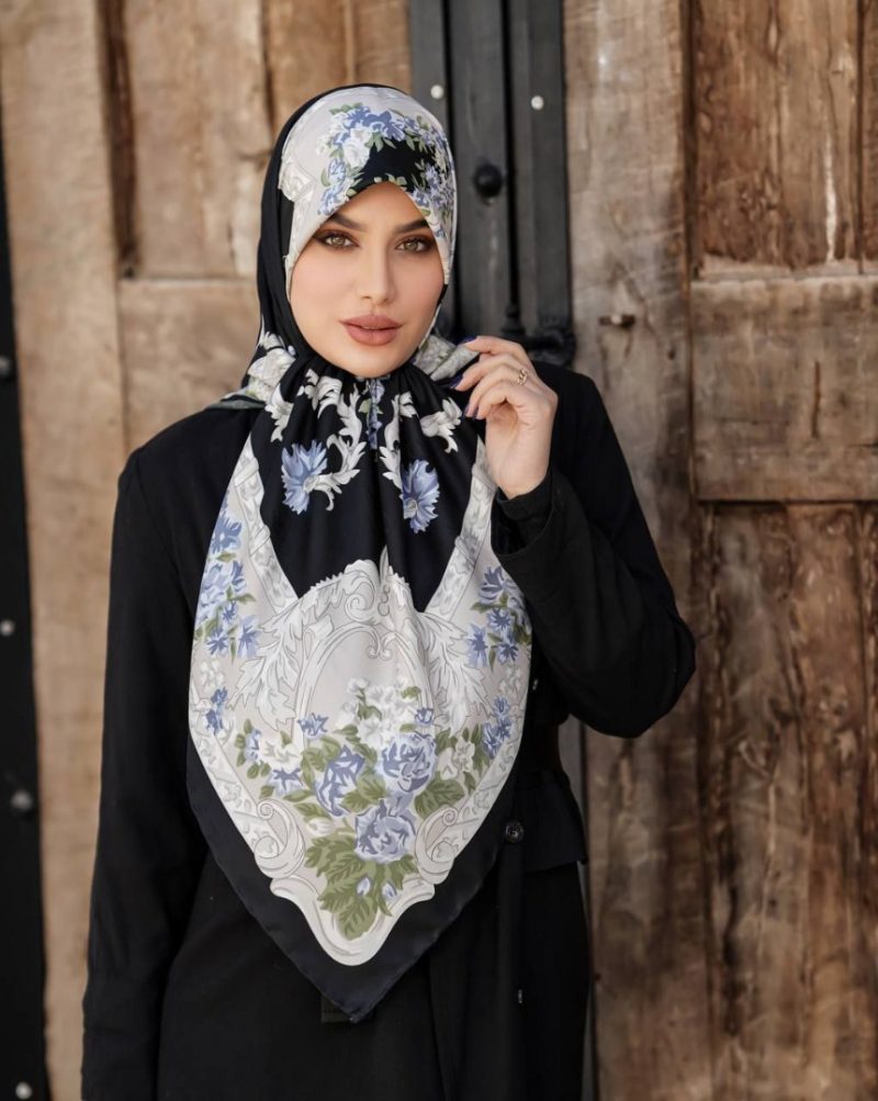 روسری رنگی طرح دار کد 6866 - Image 1