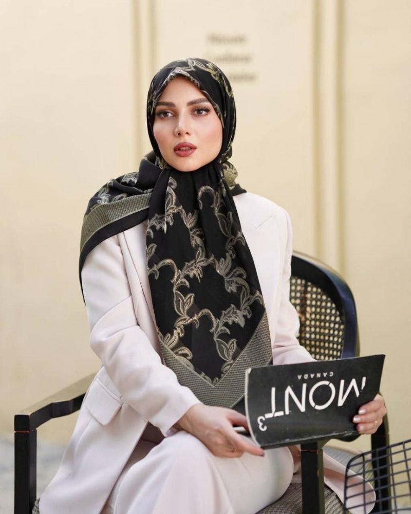 6868-1 روسری رنگی طرح دار کد 6868 - Image 1