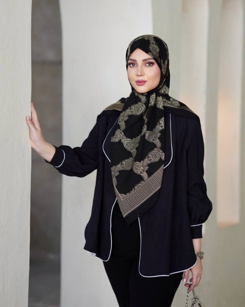 روسری رنگی طرح دار کد 6869 - Image 1