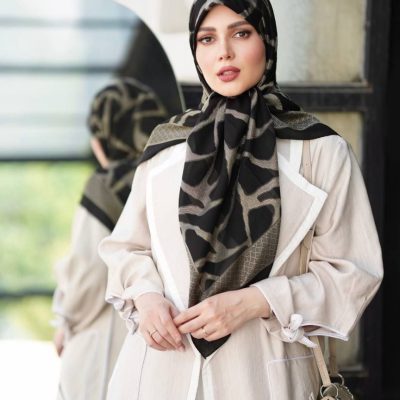 روسری رنگی طرح دار کد 6870