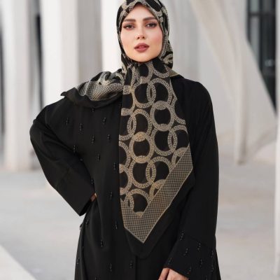 روسری رنگی طرح دار کد 6871