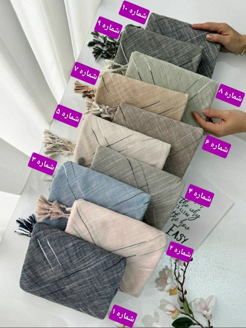 6874-1 روسری رنگی طرح دار کد 6874 - Image 1