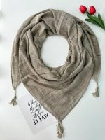 روسری رنگی طرح دار کد 6874 - Image 4