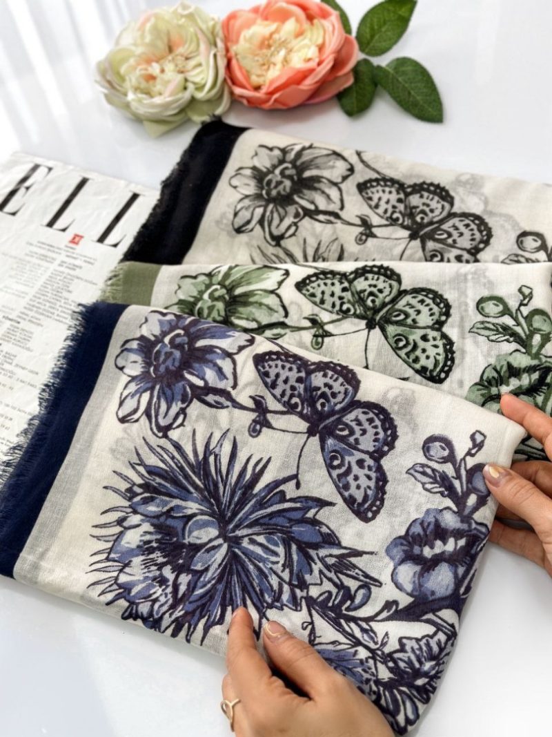 روسری رنگی طرح دار کد 6882 - Image 2