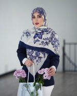 روسری رنگی طرح دار کد 6882