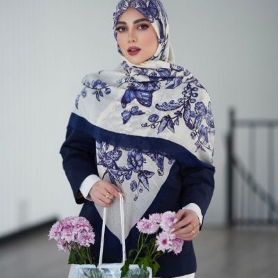 روسری رنگی طرح دار کد 6882