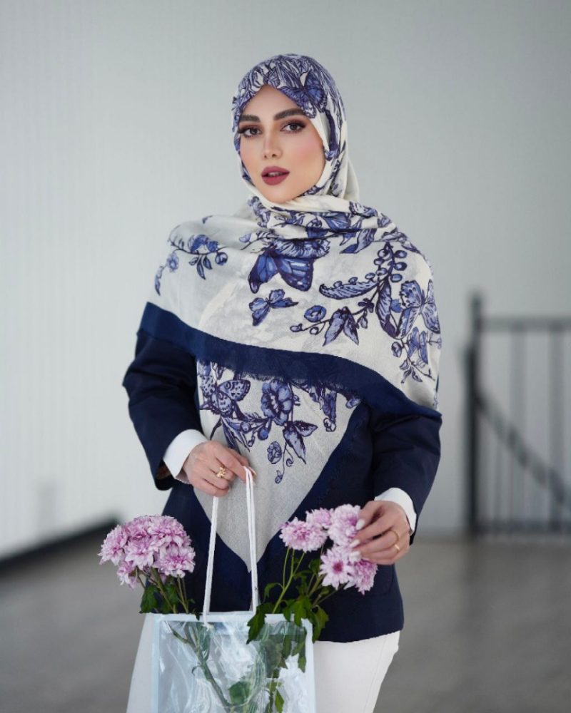روسری رنگی طرح دار کد 6882 - Image 1