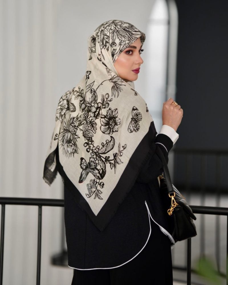 روسری رنگی طرح دار کد 6883 - Image 2