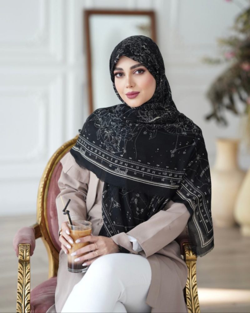 روسری رنگی طرح دار کد 6886 - Image 6