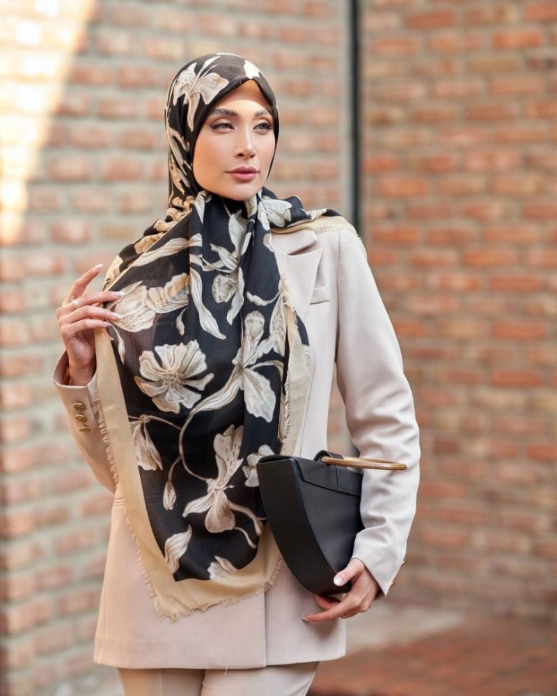 روسری رنگی طرح دار کد 6887 - Image 2