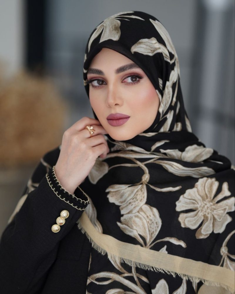 روسری رنگی طرح دار کد 6887 - Image 3