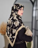 روسری رنگی طرح دار کد 6887